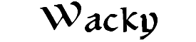 Wacky Calligraphy