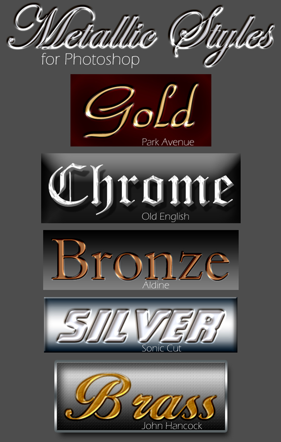 Metallic Styles for Photoshop